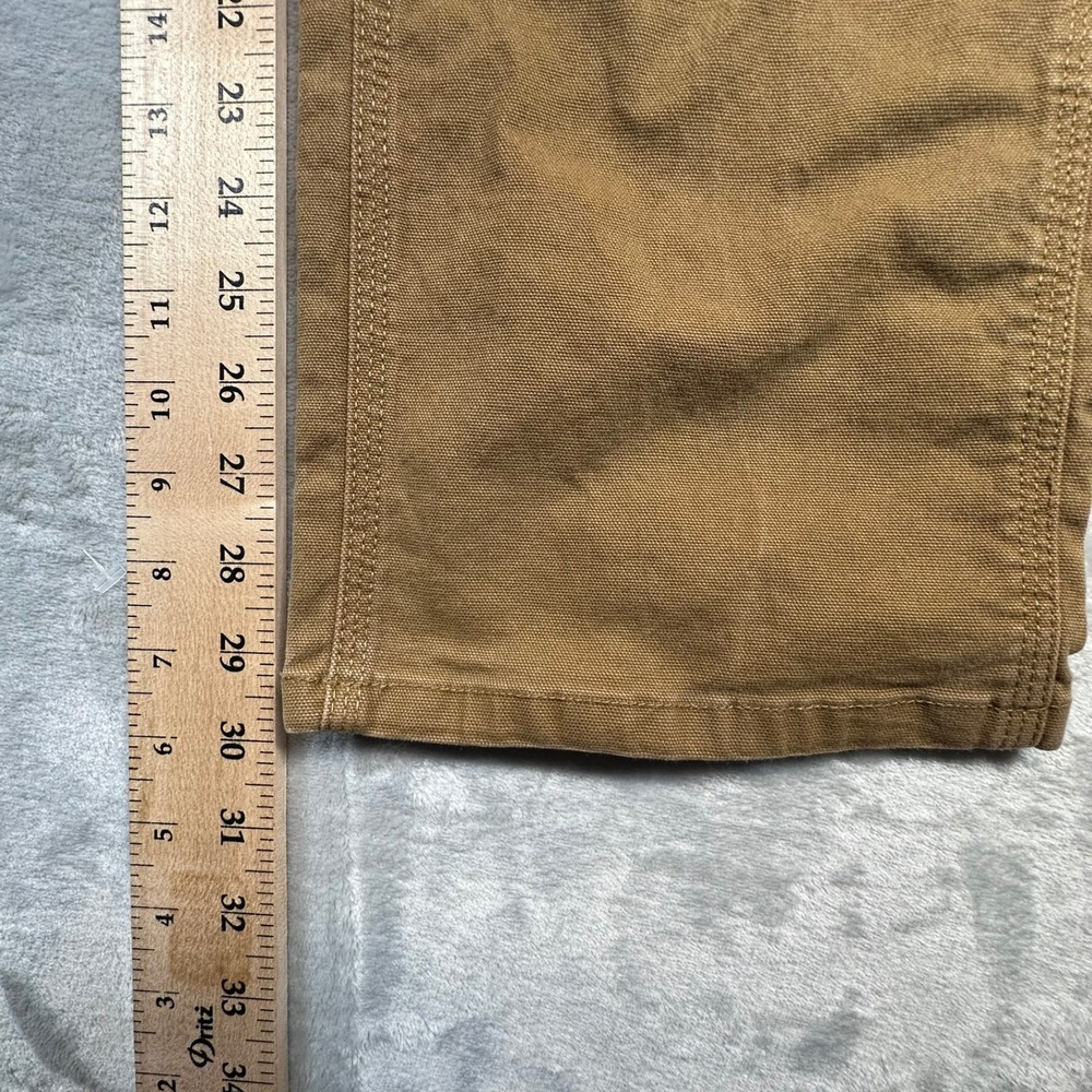 Dickies Overalls Mens 30x30 Brown Duck Canvas Double Knee Bib Workwear Dungarees - Picture 8 of 12